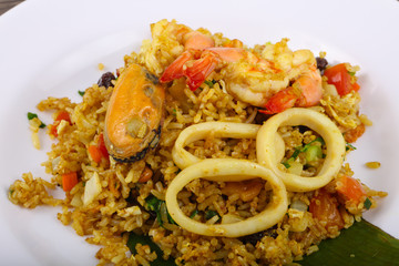 Fried rice with seafood