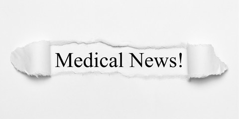 Medical News! on white torn paper