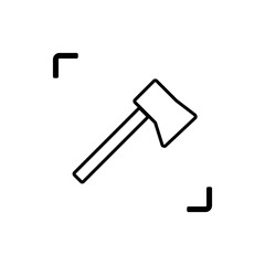Axe thin line icon.  illustration 