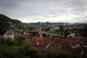 Fototapeta na wymiar Views of old city of Baden, Switzerland