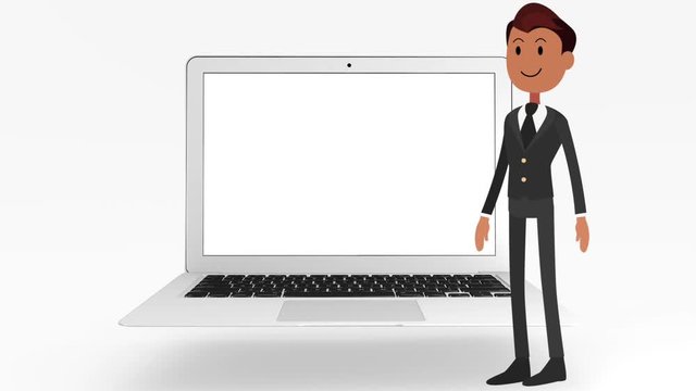 homme et pc portable