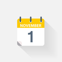 1 november calendar icon