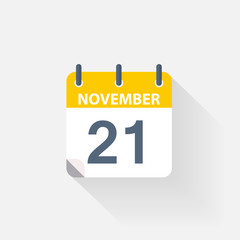 21 november calendar icon