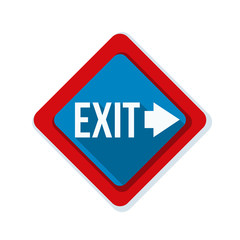 Exit Right Arrow sign illustration