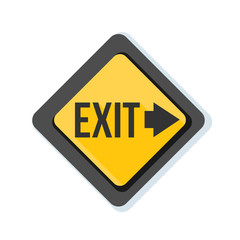 Exit Right Arrow sign illustration