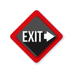 Exit Right Arrow sign illustration