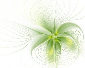 Abstract flower on a white background. Fractal