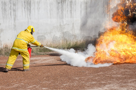 fire, fire man splashing  Fire Extinguisher