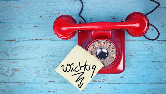Wichtig - Nachricht am Telefon