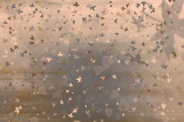 Wintery background with leaves