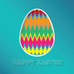 Easter background with patterned egg