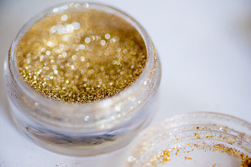 sequins in tubes makeup