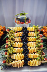 Beautiful tasty fruits on the table