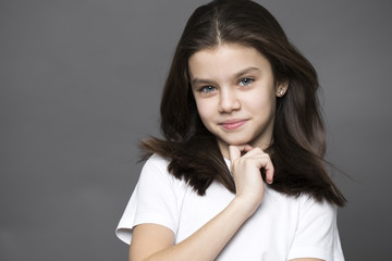 Fototapeta premium Portrait of a charming little girl