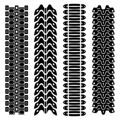 Tank tire tracks
