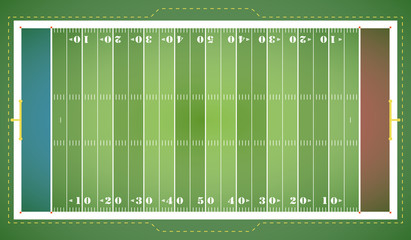 American Football - Spielfeld (in Grün)