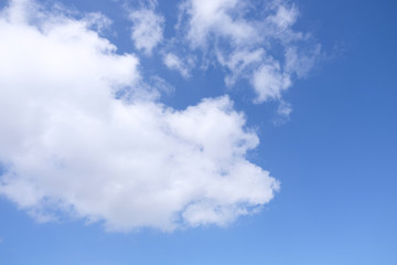 Cloud and clear sky.