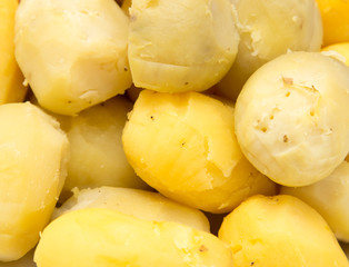 boiled potatoes as background