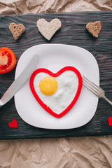 valentine day.romantic breakfast.