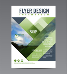 Fototapeta premium Greenery Brochure Layout design template. Annual Report Flyer Leaflet cover Presentation Modern background. illustration vector artwork