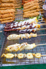 Grilled squid and other