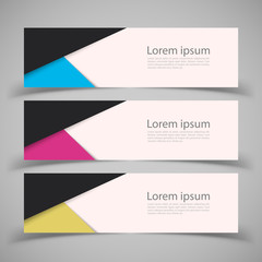 Set of banner templates. Modern abstract design.