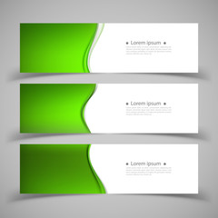 Fototapeta premium Set of banner templates. Modern abstract Vector Illustration de