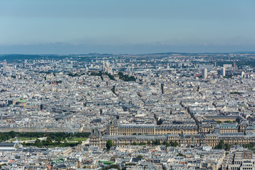 Skyline of Paris from the top of the Montparnasse tower