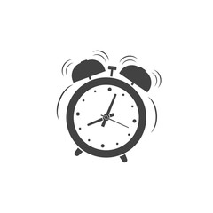 Alarm clock wake-up time icon isolated on white background. Vector illustration