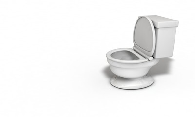 Water closet right view 3d render