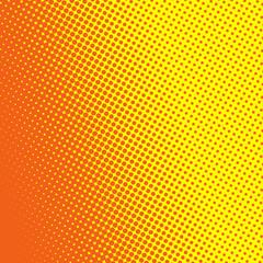 Pop art dots background. Yellow and orange.