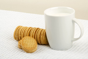 Biscuits and Cup Of Milk 
