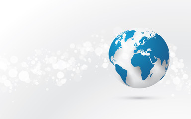 abstract technology background and world