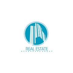 Logo template real estate, apartment, condo, house, rental, business. brand, branding, logotype, company, corporate, identity. Clean, modern and elegant style design