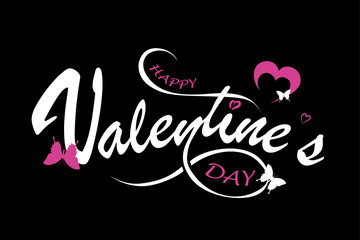 description - happy valentine's day - vector card , background ( love , romantic )