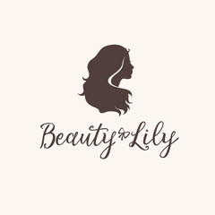 Vector vintage logo for beauty salon, hair salon, cosmetic