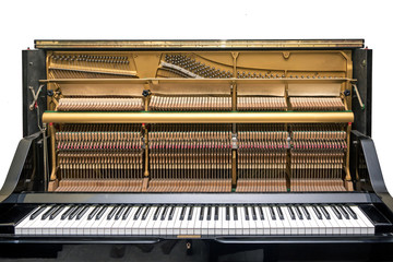 Upright piano interior