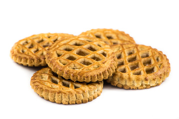 Mehrere Apfelkuchen auf weiß
