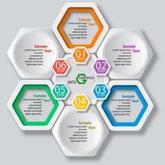 Abstract 3D Paper Infographics