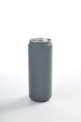 Grey aluminum can