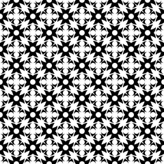 Abstract seamless geometric  black & white decorative pattern