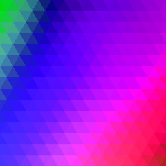 Simple geometric colored triangle rainbow vector background. Design illustration
