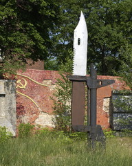 Sowjetische Symbole in Jüterbog. Russische Hinterlassenschaften.