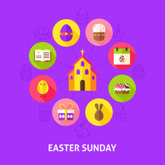 Fototapeta premium Concept Easter Sunday