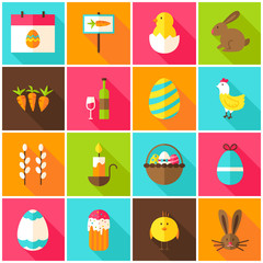 Spring Easter Colorful Icons