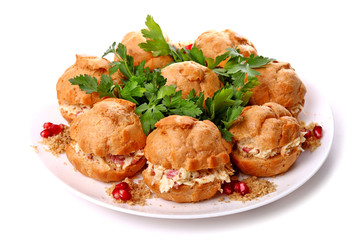 Cheese and ham stuffed buns