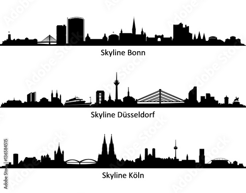 &quot;Skylines Bonn, Köln und Düsseldorf&quot; Stockfotos und