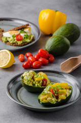 Stuffed avocado with vegetable
