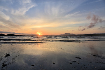 coucher de soleil sur le pacifique