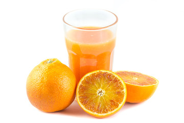 Bicchiere con spremuta d'arancio